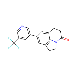 O=C1CCc2cc(-c3cncc(C(F)(F)F)c3)cc3c2N1CC3 ZINC000071330435