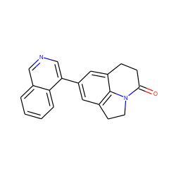 O=C1CCc2cc(-c3cncc4ccccc34)cc3c2N1CC3 ZINC000071318843