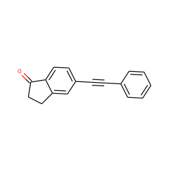 O=C1CCc2cc(C#Cc3ccccc3)ccc21 ZINC000066066541