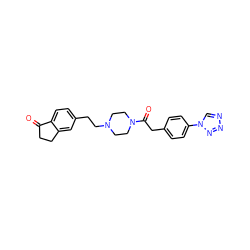 O=C1CCc2cc(CCN3CCN(C(=O)Cc4ccc(-n5cnnn5)cc4)CC3)ccc21 ZINC000096286271