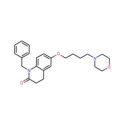 O=C1CCc2cc(OCCCCN3CCOCC3)ccc2N1Cc1ccccc1 ZINC000169308739