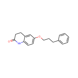 O=C1CCc2cc(OCCCc3ccccc3)ccc2N1 ZINC000096929927