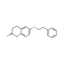 O=C1CCc2cc(OCCc3ccccc3)ccc2N1 ZINC000096929926