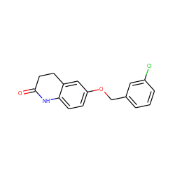 O=C1CCc2cc(OCc3cccc(Cl)c3)ccc2N1 ZINC000049129559