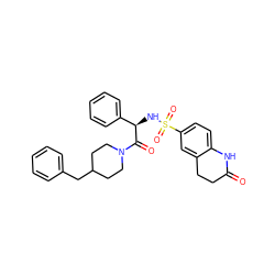 O=C1CCc2cc(S(=O)(=O)N[C@@H](C(=O)N3CCC(Cc4ccccc4)CC3)c3ccccc3)ccc2N1 ZINC000020285196