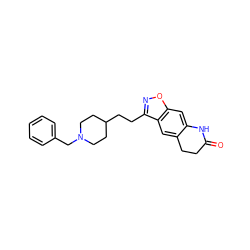 O=C1CCc2cc3c(CCC4CCN(Cc5ccccc5)CC4)noc3cc2N1 ZINC000013742305