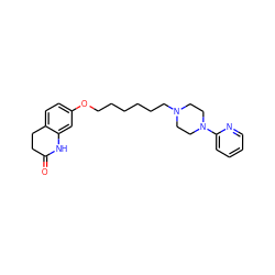 O=C1CCc2ccc(OCCCCCCN3CCN(c4ccccn4)CC3)cc2N1 ZINC001772634686