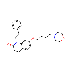 O=C1CCc2ccc(OCCCCN3CCOCC3)cc2N1CCc1ccccc1 ZINC000169308735