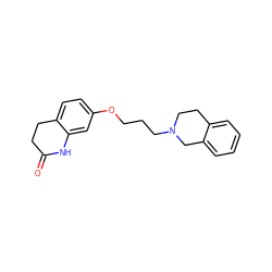 O=C1CCc2ccc(OCCCN3CCc4ccccc4C3)cc2N1 ZINC000138814010