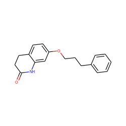 O=C1CCc2ccc(OCCCc3ccccc3)cc2N1 ZINC000096929931