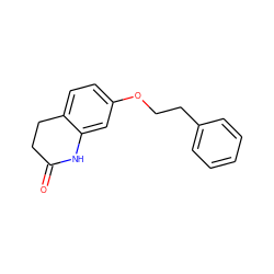 O=C1CCc2ccc(OCCc3ccccc3)cc2N1 ZINC000096929930