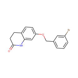 O=C1CCc2ccc(OCc3cccc(Br)c3)cc2N1 ZINC000096929929