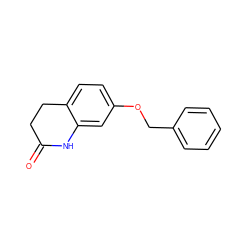 O=C1CCc2ccc(OCc3ccccc3)cc2N1 ZINC000013835578