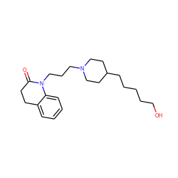 O=C1CCc2ccccc2N1CCCN1CCC(CCCCCO)CC1 ZINC000299838409