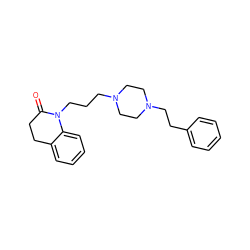 O=C1CCc2ccccc2N1CCCN1CCN(CCc2ccccc2)CC1 ZINC001772652041