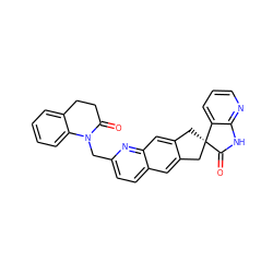 O=C1CCc2ccccc2N1Cc1ccc2cc3c(cc2n1)C[C@@]1(C3)C(=O)Nc2ncccc21 ZINC000049073309