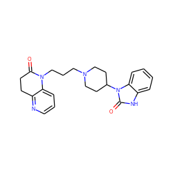 O=C1CCc2ncccc2N1CCCN1CCC(n2c(=O)[nH]c3ccccc32)CC1 ZINC000084687604