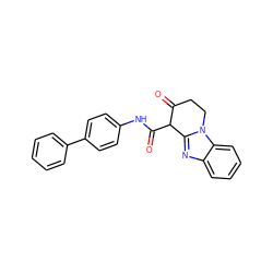 O=C1CCn2c(nc3ccccc32)C1C(=O)Nc1ccc(-c2ccccc2)cc1 ZINC000101513301