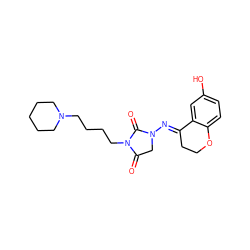 O=C1CN(/N=C2\CCOc3ccc(O)cc32)C(=O)N1CCCCN1CCCCC1 ZINC000042888158