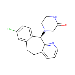 O=C1CN([C@@H]2c3ccc(Cl)cc3CCc3cccnc32)CCN1 ZINC000027096546