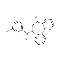 O=C1CN(C(=O)c2cccc(Cl)c2)c2ccccc2-c2ccccc21 ZINC000040975939