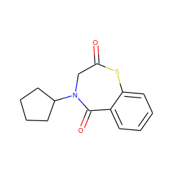 O=C1CN(C2CCCC2)C(=O)c2ccccc2S1 ZINC000027867350