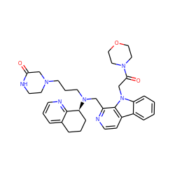 O=C1CN(CCCN(Cc2nccc3c4ccccc4n(CC(=O)N4CCOCC4)c23)[C@H]2CCCc3cccnc32)CCN1 ZINC000200687464