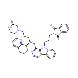 O=C1CN(CCCN(Cc2nccc3c4ccccc4n(CCCN4C(=O)c5ccccc5C4=O)c23)[C@H]2CCCc3cccnc32)CCN1 ZINC000200687668