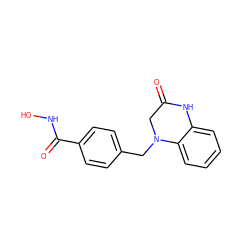 O=C1CN(Cc2ccc(C(=O)NO)cc2)c2ccccc2N1 ZINC000040933833