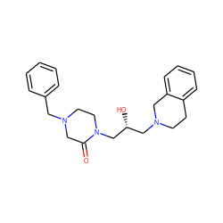 O=C1CN(Cc2ccccc2)CCN1C[C@H](O)CN1CCc2ccccc2C1 ZINC000209708026