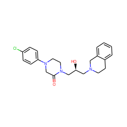 O=C1CN(c2ccc(Cl)cc2)CCN1C[C@@H](O)CN1CCc2ccccc2C1 ZINC000209694432