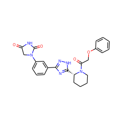 O=C1CN(c2cccc(-c3n[nH]c([C@H]4CCCCN4C(=O)COc4ccccc4)n3)c2)C(=O)N1 ZINC000144419272