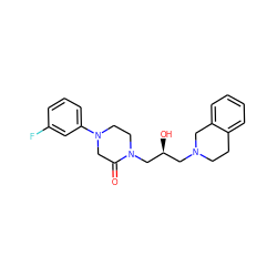 O=C1CN(c2cccc(F)c2)CCN1C[C@@H](O)CN1CCc2ccccc2C1 ZINC000209694345