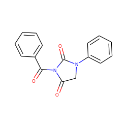 O=C1CN(c2ccccc2)C(=O)N1C(=O)c1ccccc1 ZINC000013763659