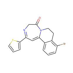 O=C1CN=C(c2cccs2)C=C2c3cccc(Br)c3CCN12 ZINC000149241396