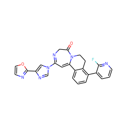 O=C1CN=C(n2cnc(-c3ncco3)c2)C=C2c3cccc(-c4cccnc4F)c3CCN12 ZINC000149261166