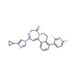 O=C1CN=C(n2cnc(C3CC3)c2)C=C2c3cccc(-c4ccc(F)nc4F)c3CCN12 ZINC000149095730