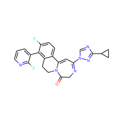 O=C1CN=C(n2cnc(C3CC3)n2)C=C2c3ccc(F)c(-c4cccnc4F)c3CCN12 ZINC000149295896