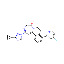 O=C1CN=C(n2cnc(C3CC3)n2)C=C2c3cccc(-c4cc(F)ccn4)c3CCN12 ZINC000149267717