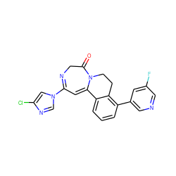 O=C1CN=C(n2cnc(Cl)c2)C=C2c3cccc(-c4cncc(F)c4)c3CCN12 ZINC000148986411