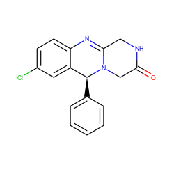 O=C1CN2C(=Nc3ccc(Cl)cc3[C@@H]2c2ccccc2)CN1 ZINC000000321289