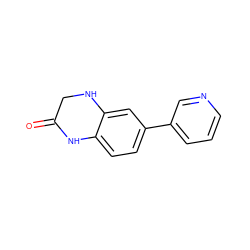 O=C1CNc2cc(-c3cccnc3)ccc2N1 ZINC000117418352