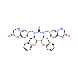 O=C1CNc2cc(CN3C(=O)N(Cc4ccc5c(c4)NCC(=O)N5)[C@H](Cc4ccccc4)[C@H](O)[C@@H](O)[C@H]3Cc3ccccc3)ccc2N1 ZINC000026732520