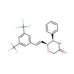 O=C1CO[C@@H](/C=C/c2cc(C(F)(F)F)cc(C(F)(F)F)c2)[C@@H](c2ccccc2)N1 ZINC000013904372