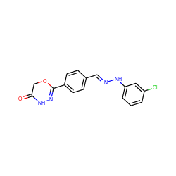 O=C1COC(c2ccc(/C=N/Nc3cccc(Cl)c3)cc2)=NN1 ZINC001772614679