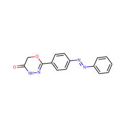 O=C1COC(c2ccc(/N=N/c3ccccc3)cc2)=NN1 ZINC001772616742