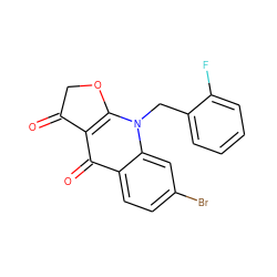 O=C1COc2c1c(=O)c1ccc(Br)cc1n2Cc1ccccc1F ZINC000140788616