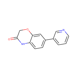 O=C1COc2cc(-c3cccnc3)ccc2N1 ZINC000115278570