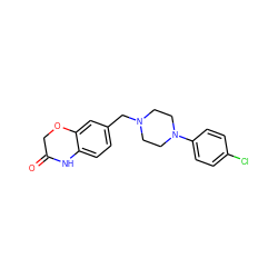 O=C1COc2cc(CN3CCN(c4ccc(Cl)cc4)CC3)ccc2N1 ZINC000053057273