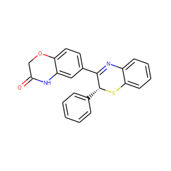 O=C1COc2ccc(C3=Nc4ccccc4S[C@@H]3c3ccccc3)cc2N1 ZINC000068079072